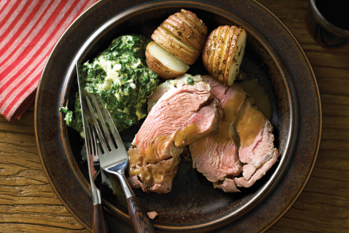 Lamb Shoulder Roast with Roasted Garlic Sauce (1209)