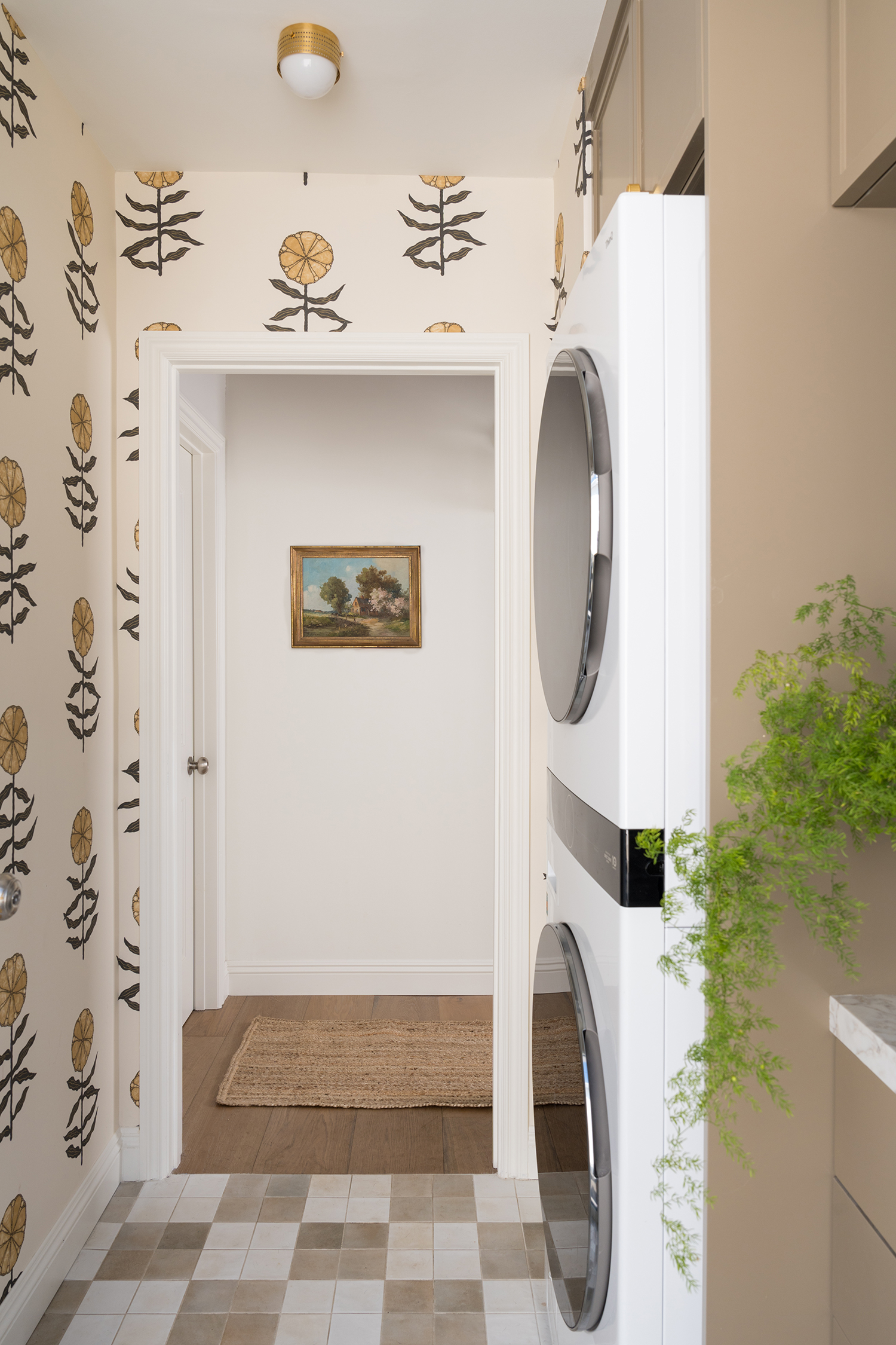 Laundry Room Long Beach Cottage by Krimson Haus