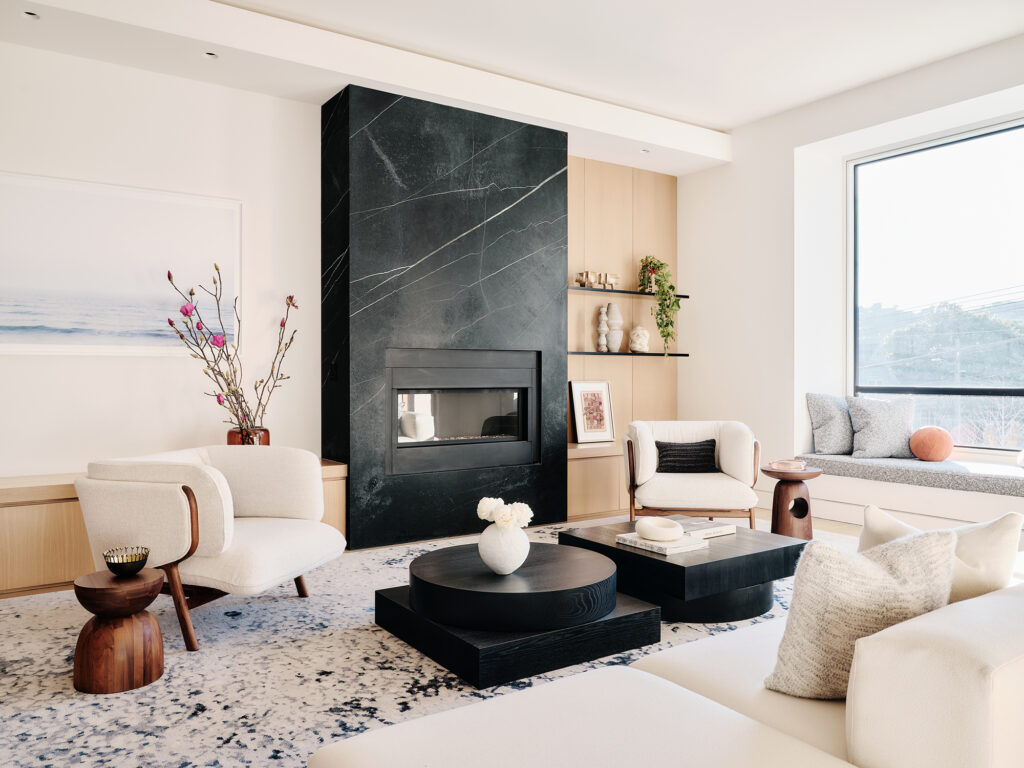 Living Area in San Francisco Townhouse by FAME Architects