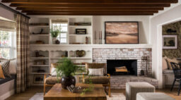 Living Room Long Beach Cottage by Krimson Haus