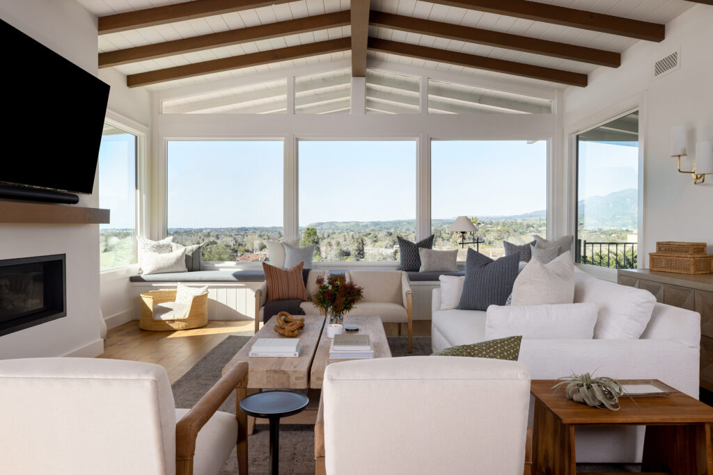 Living Room in Santa Barbara House by Madison Nicole Design