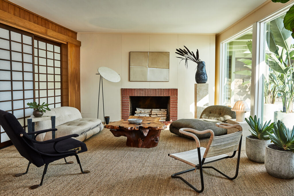 Living Room in Malibu House in Synchronicity Book by Kelly Wearstler