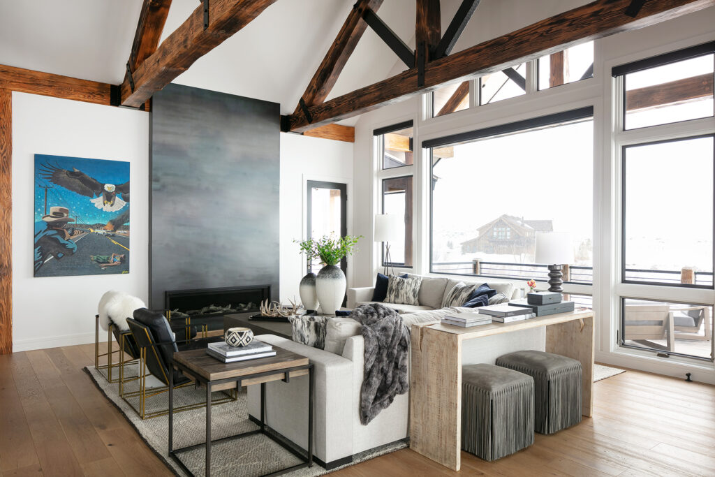 Living Room View in Crested Butte House by Susie Ver Alvino