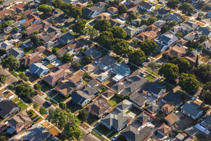 Los Angeles Suburb Aerial View