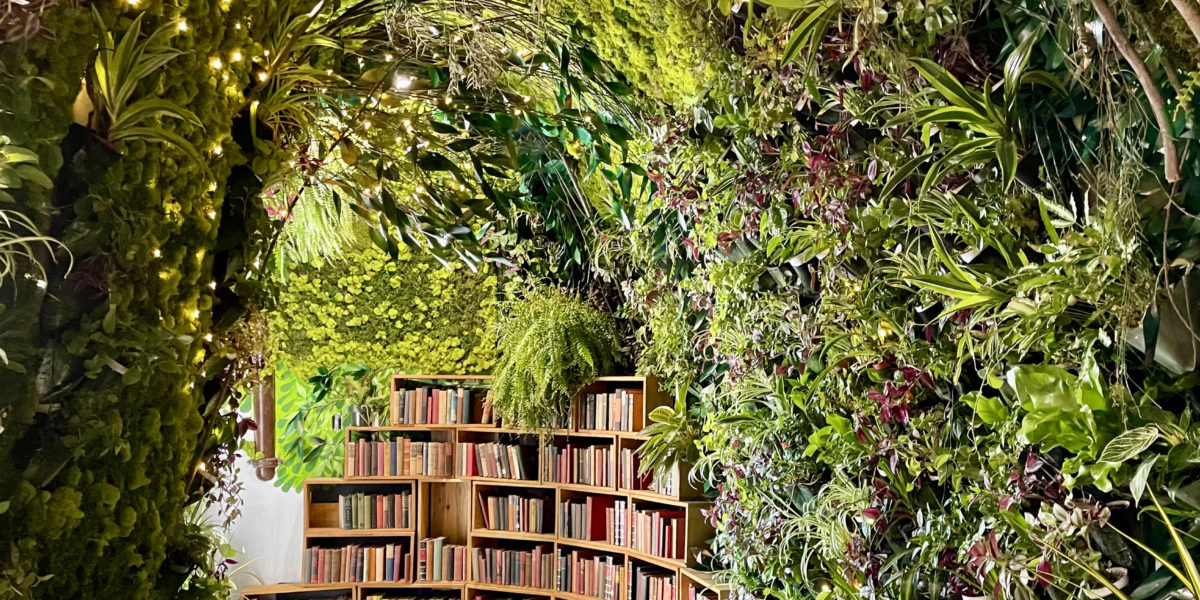 The Last Bookstore Los Angeles Installs Living Plant Wall at New