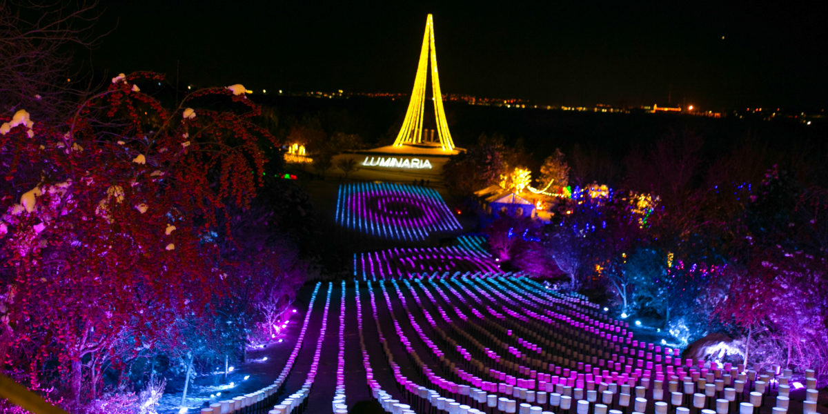 sign of luminaria from top of hill