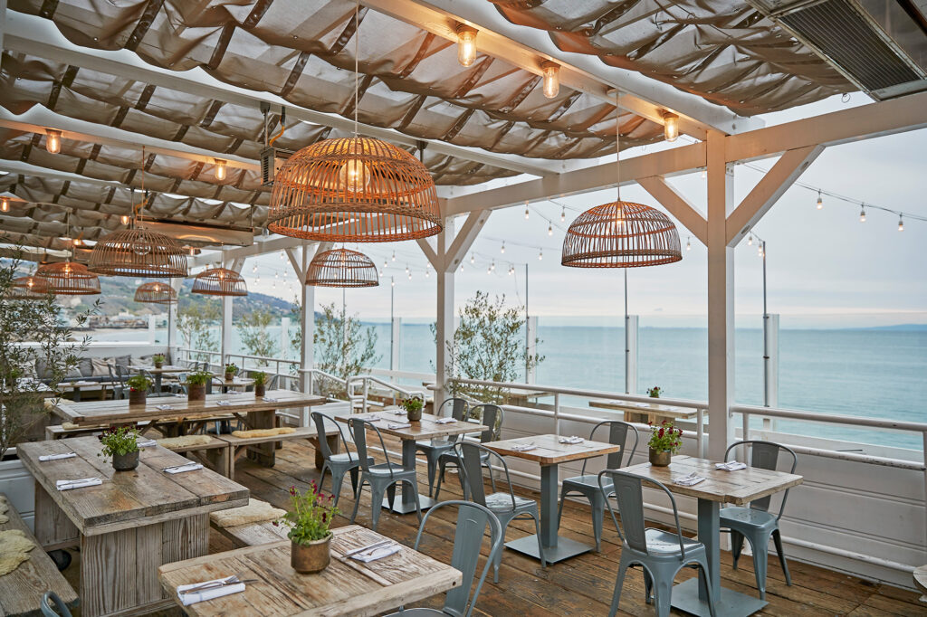 Malibu Farm Restaurant Deck Seating