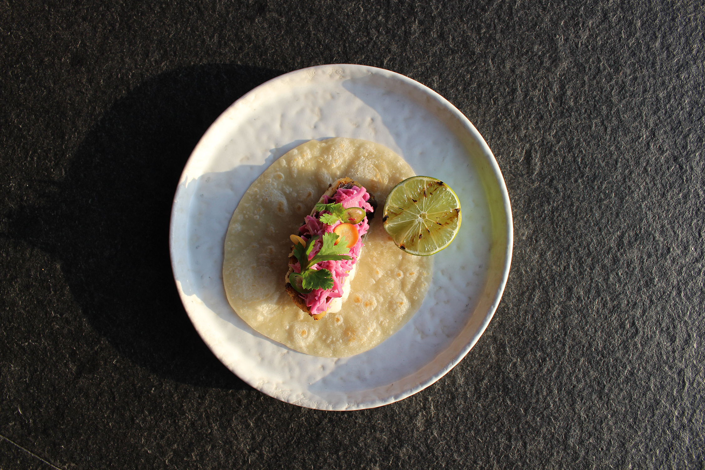 Manta The Cape Thompson Hotel Black Miso Fish Taco