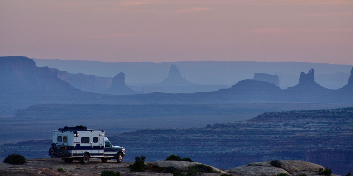 Ambulance Road Van in the desert
