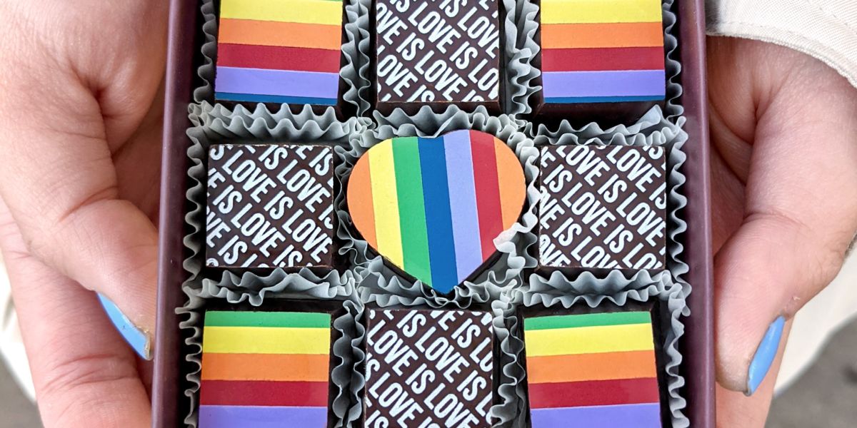 Kokak Chocolates Love Is Love Pride Truffle Closeup