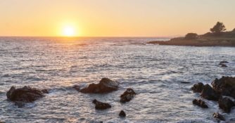 Sunset over Moonstone Beach Cambria