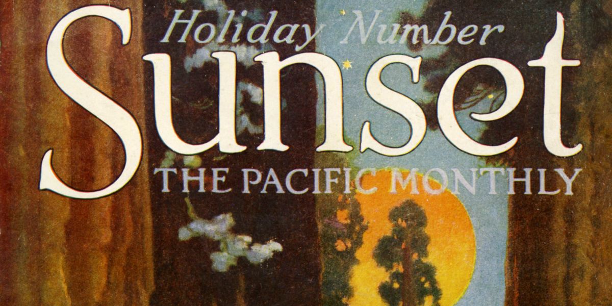 Sunset Cover with Santa and Redwoods