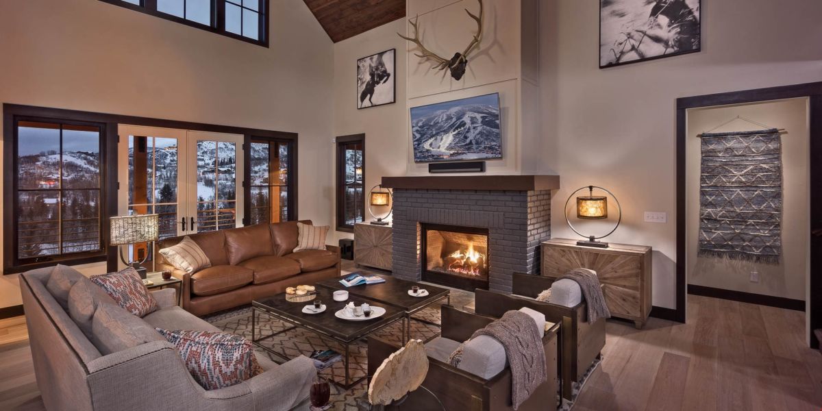 Living Room with Antlers