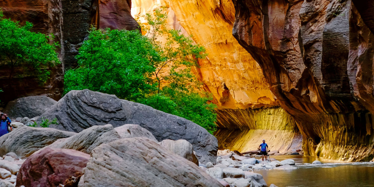 The Narrows Slot Canyons at Zion National Park off HIghway 89