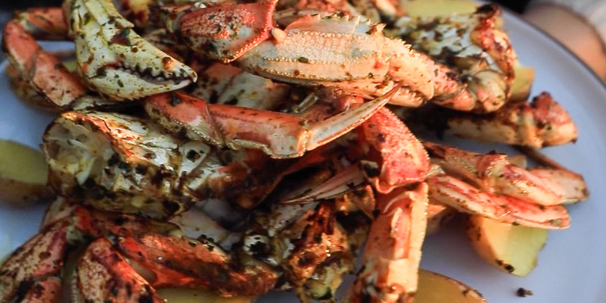 Grilled Dungeness Crab with Chili Oil, Potatoes, and Aioli Recipe - Sunset Magazine