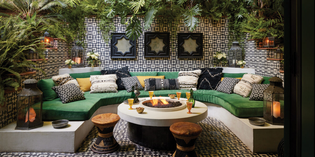 Martyn Lawrence- Bullard Statement Tile Outdoor Entertaining