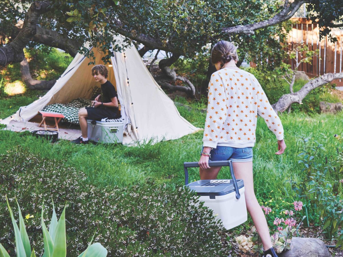 Kids with Tent