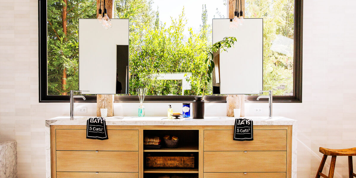 Mirror Symmetry in Bathroom