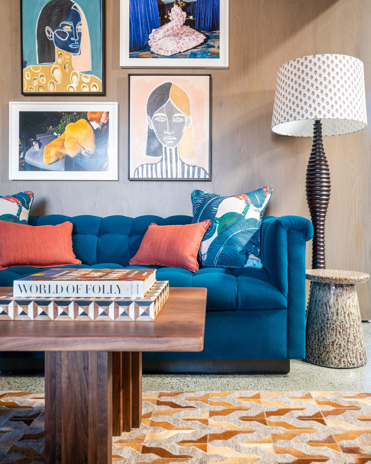 Mixing Patterns in Living Room by Nancy Evars