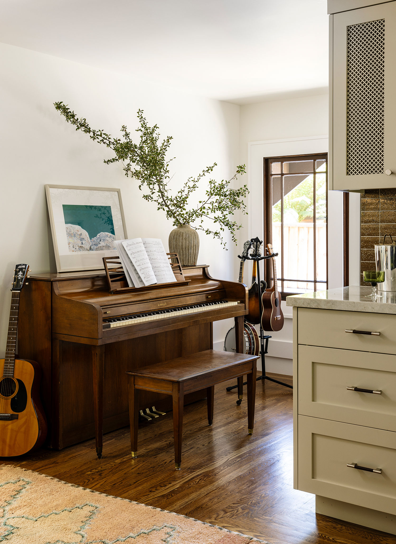 Music Room in Oakland Craftsman by Emily Finch