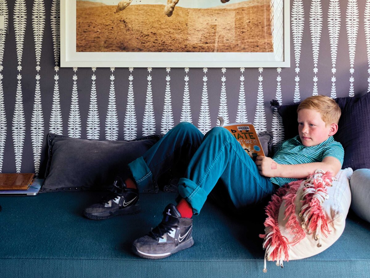 Hank with Schumacher Fern Tree Wallpaper