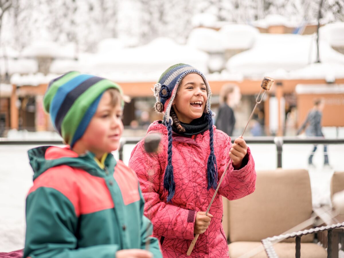 Kids Roasting Marshmallows at Northstar