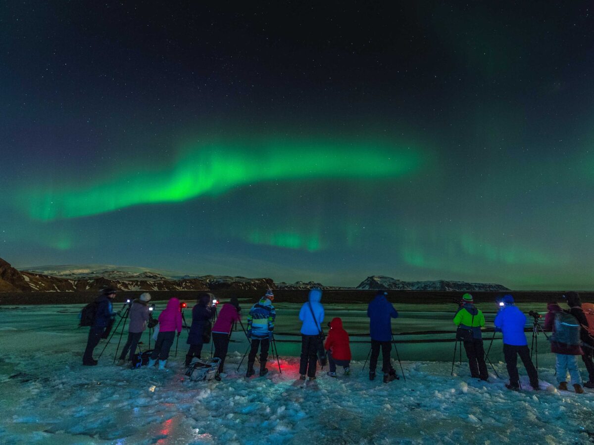 People Photographing Aurora Borealis