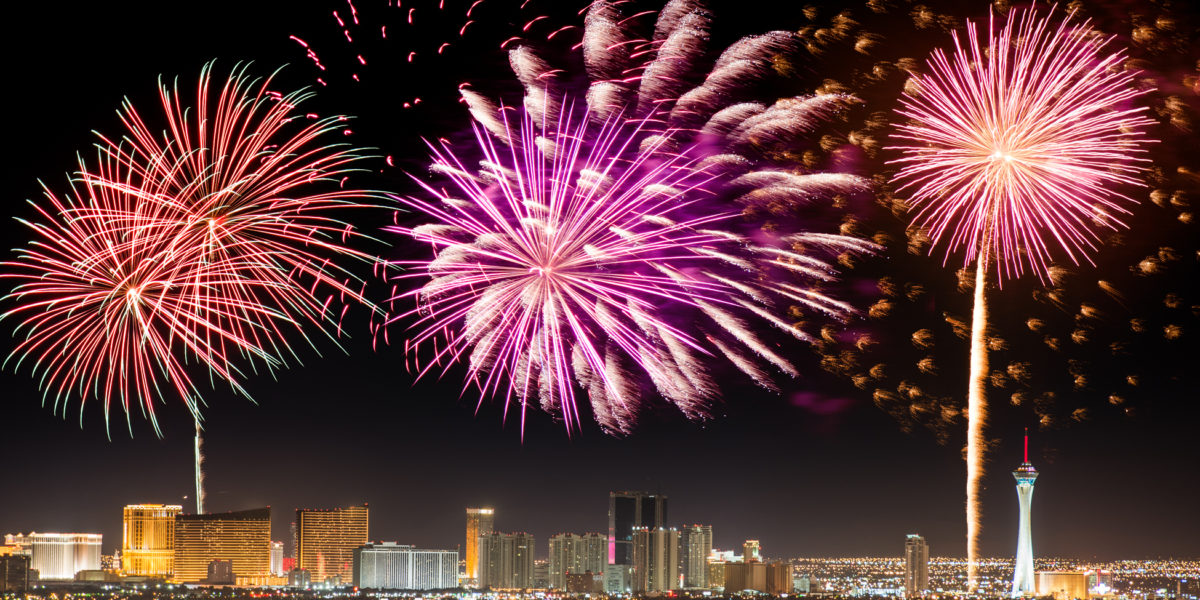 Fireworks in Las Vegas for New Year's Eve