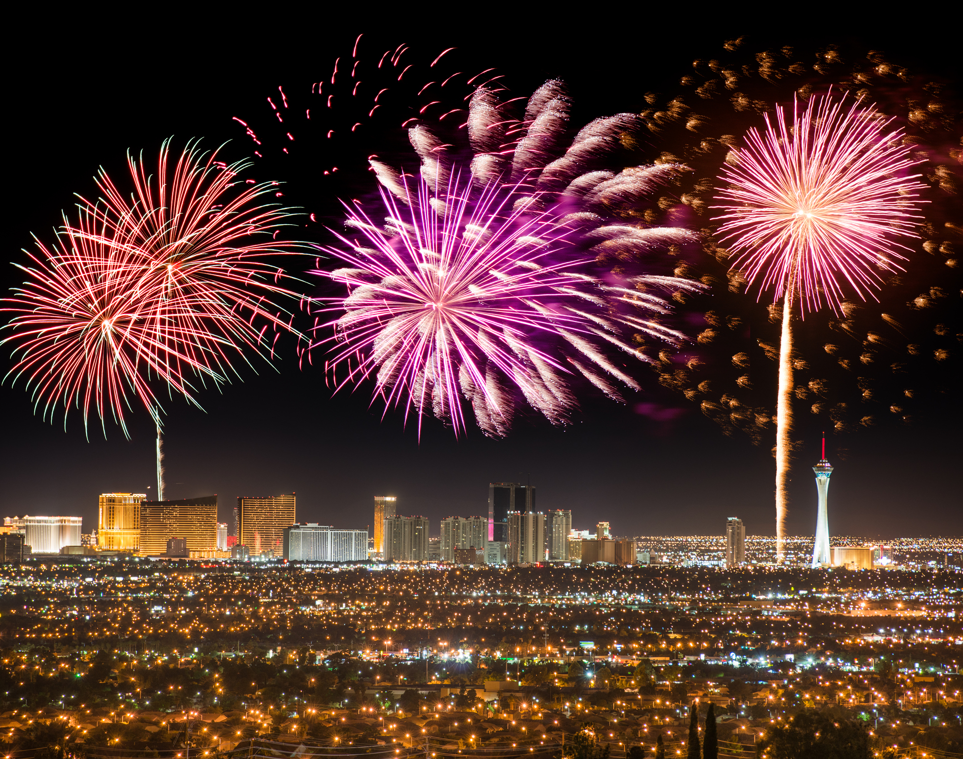 Fireworks in Las Vegas for New Year's Eve