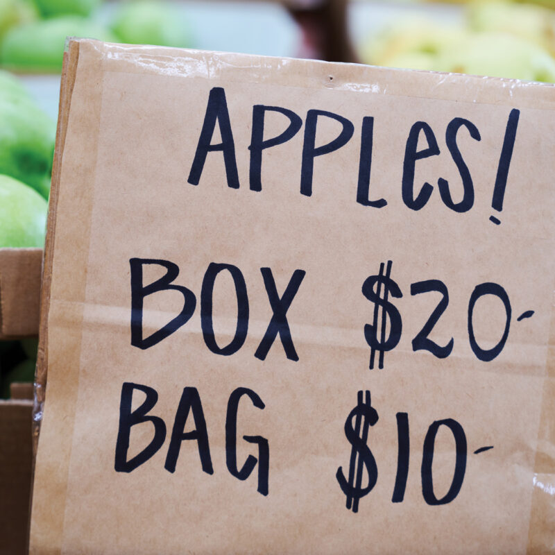 Apple Lane Apples for Sale Sign