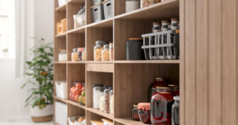 Organized Pantry Shelves