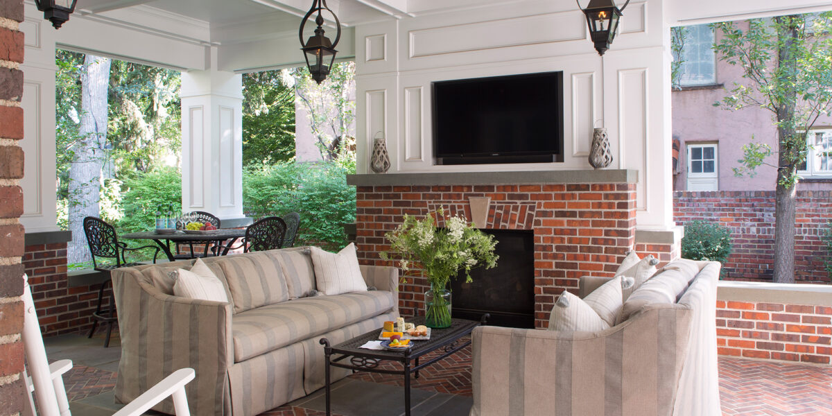 Outdoor TV Room by Nadia Watts