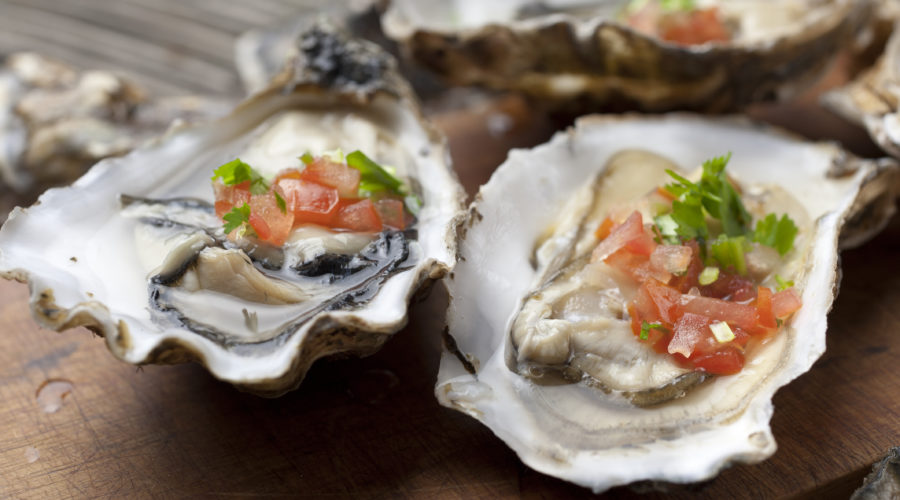 Oyster with salsa