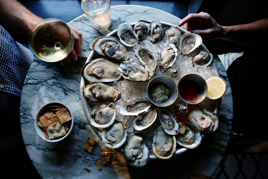 Oysters at Restaurant