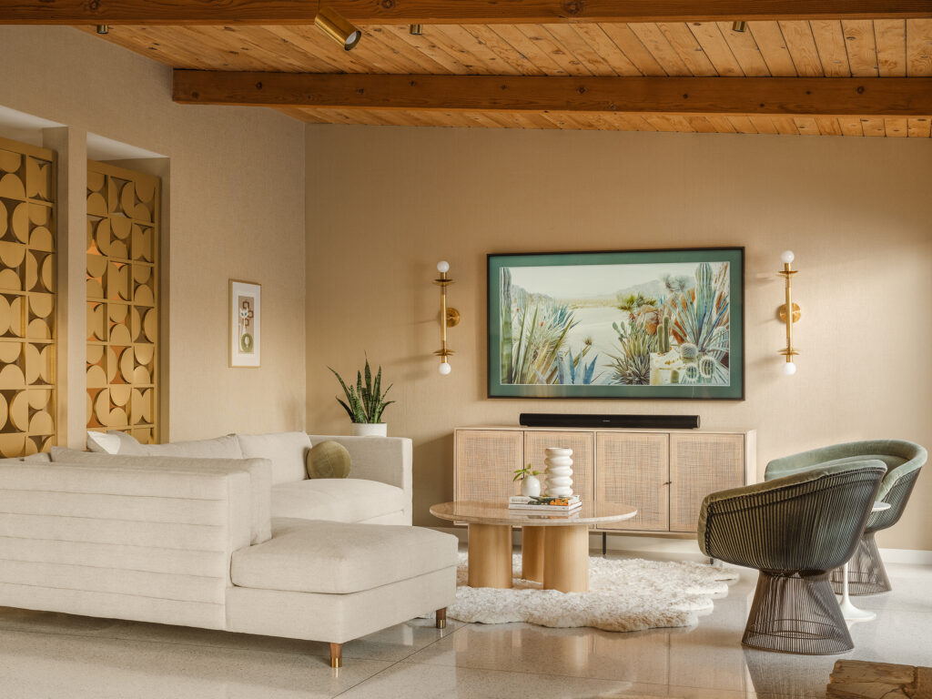 Palm Springs living room designed by Michelle Boudreau
