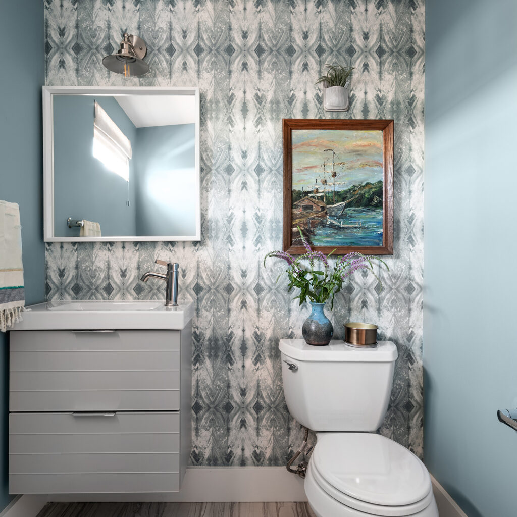 Powder Room in San Diego Bungalow by Allison Garrison