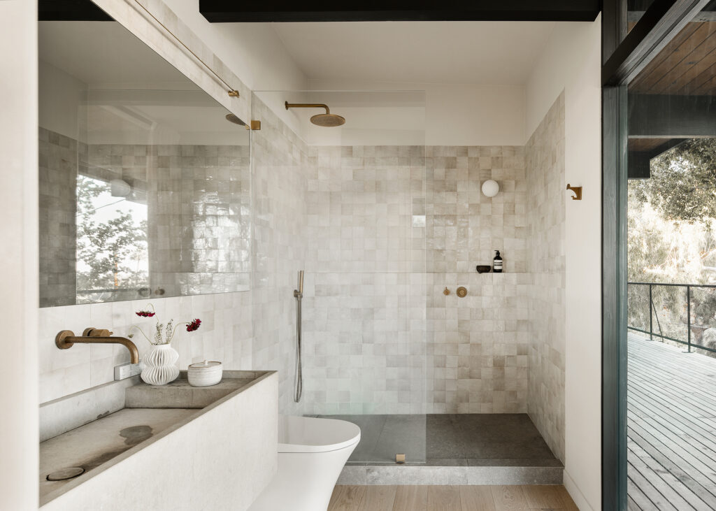 Primary Bathroom in Buff & Hensman House by Stephani Gan Mejia