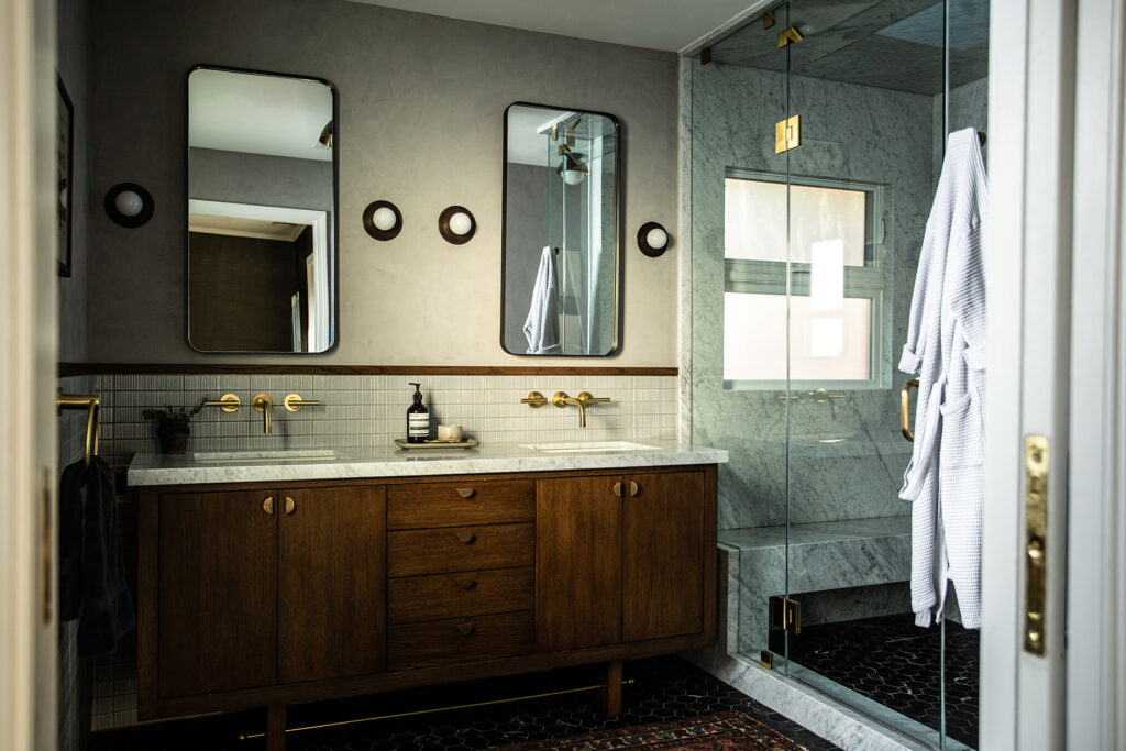 Primary Bathroom in Silver Lake House by Elizabeth Backup