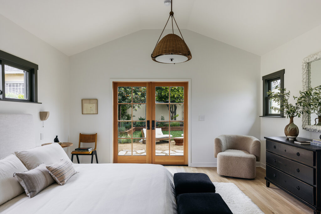 Primary Bedroom in Los Feliz Craftsman by Ome Dezin