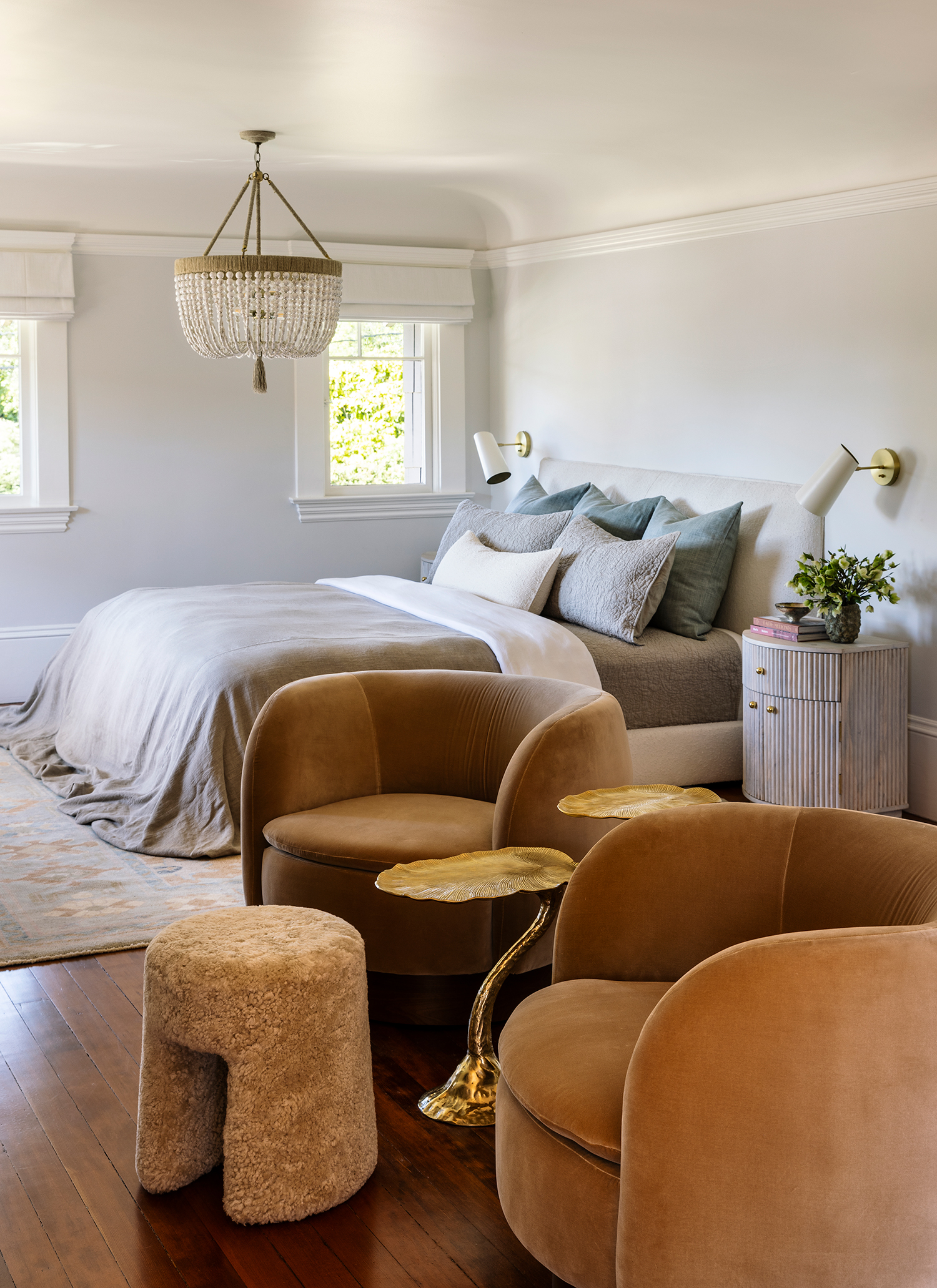Primary Bedroom in Oakland Craftsman by Emily Finch