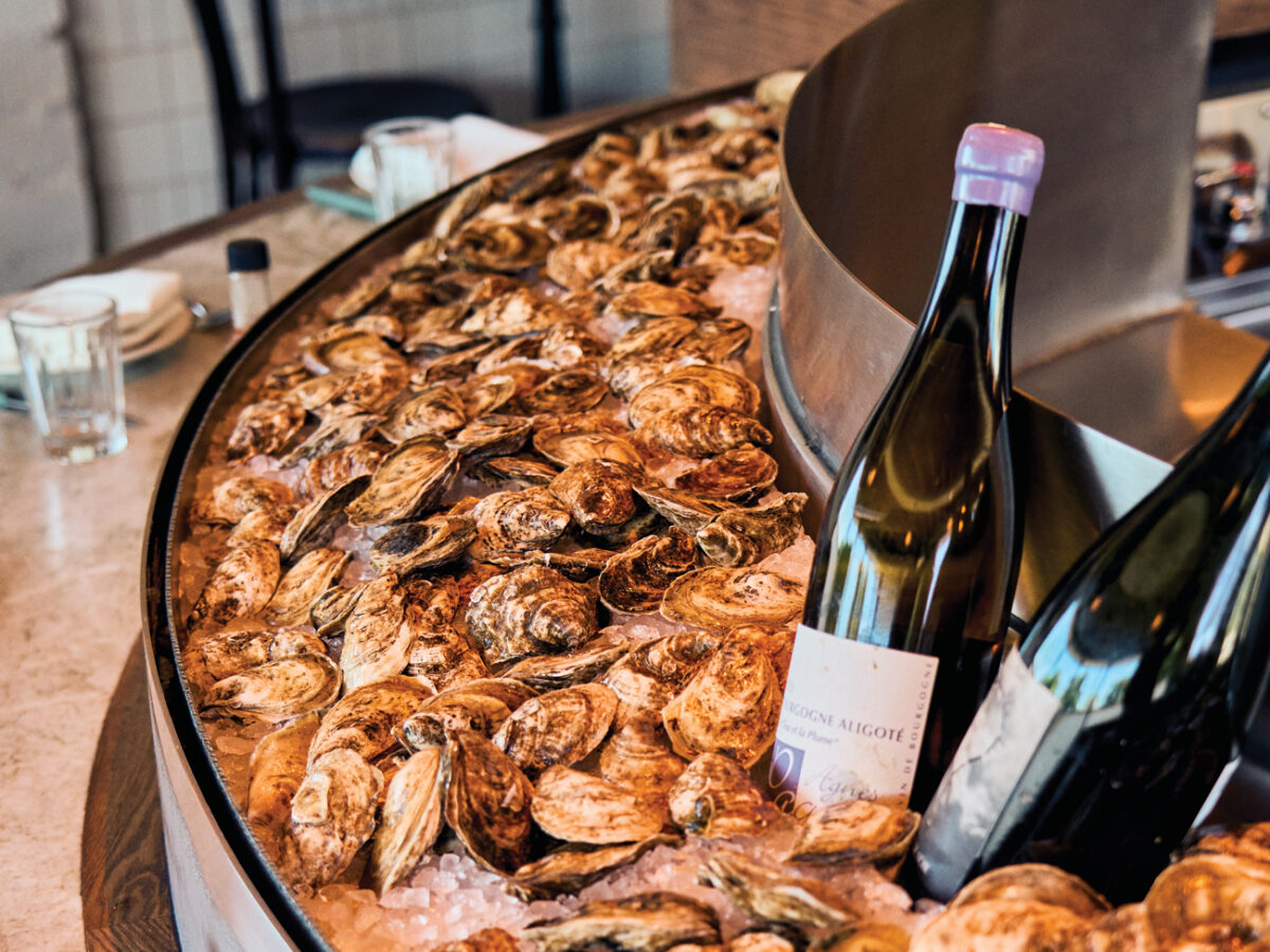 Oysters and Wine on Ice
