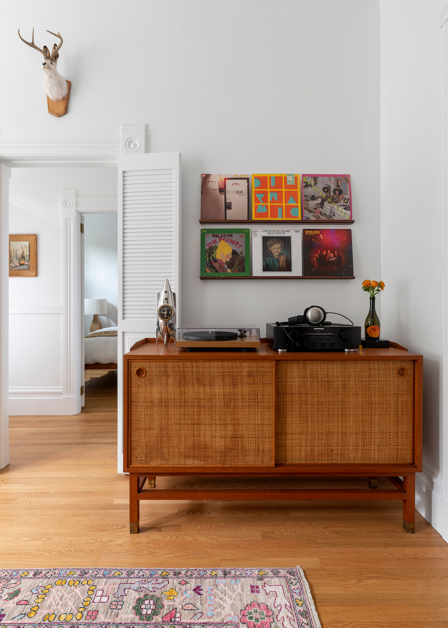 Record Player in San Francisco House by Kendra Nash