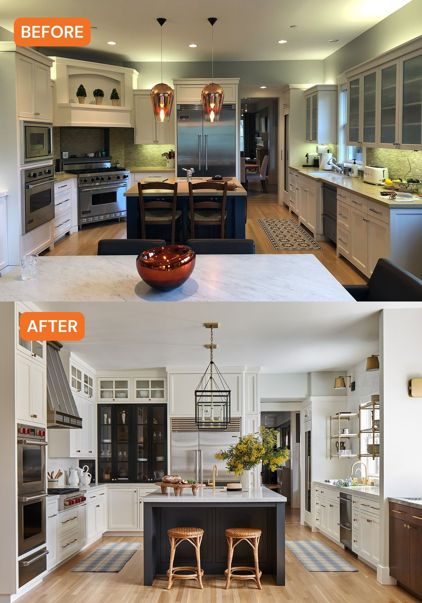 San Rafael Kitchen Before and After by Corine Maggio