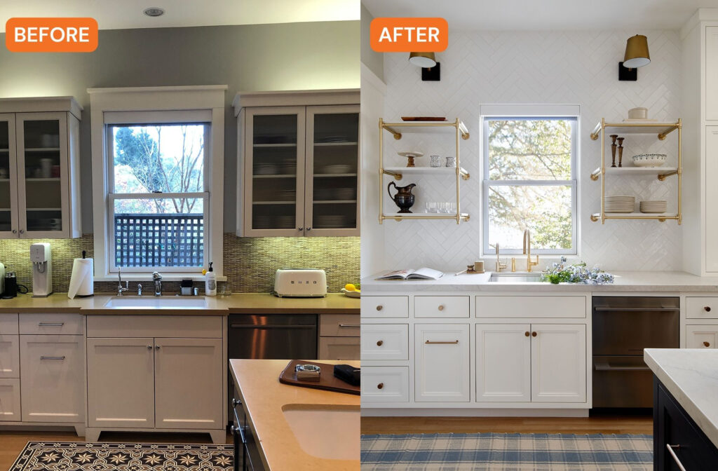 San Rafael Kitchen Window Before and After by Corine Maggio