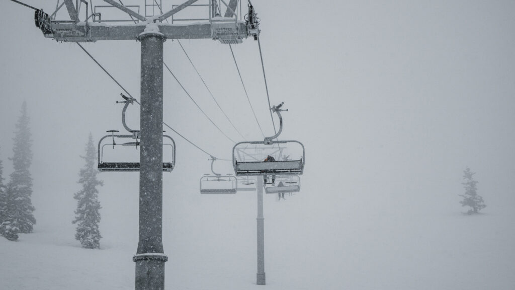 Snowy Ski Lift