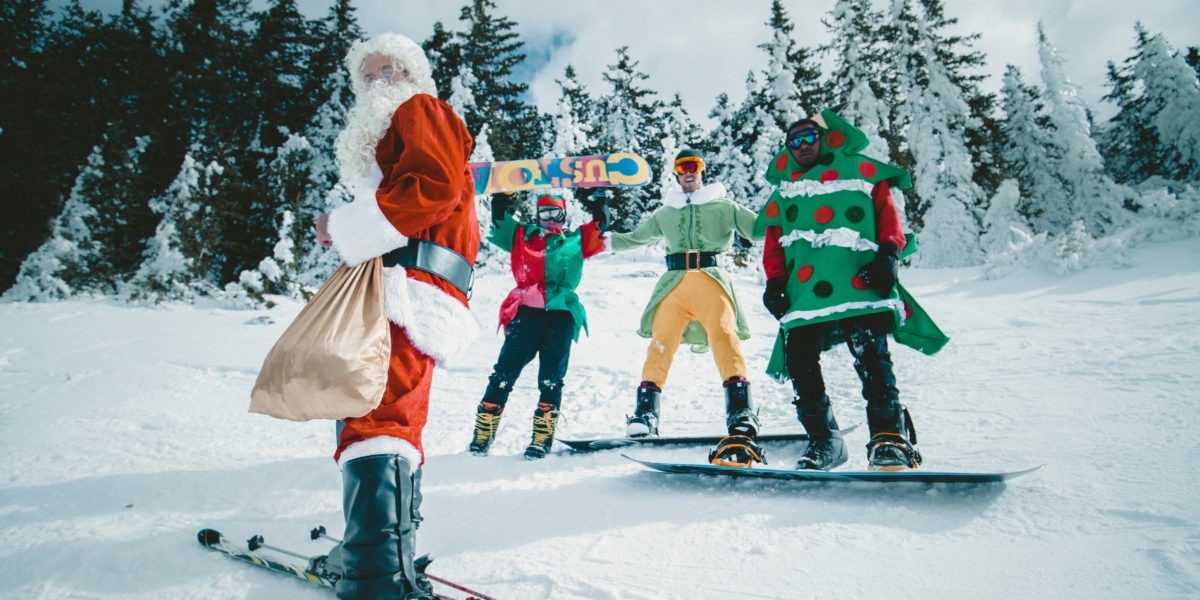 Santa on Skis