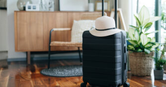 Suitcase Luggage in Apartment