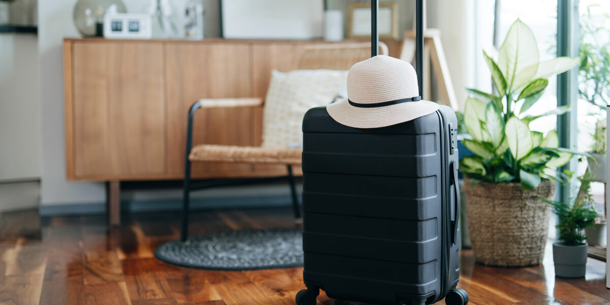 Suitcase Luggage in Apartment