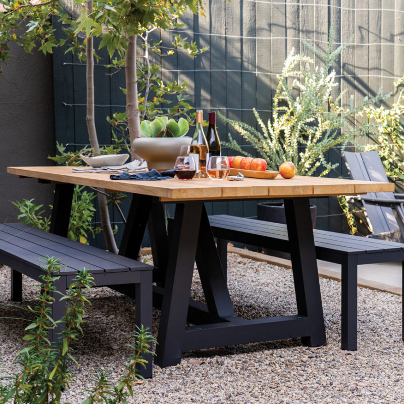 Terra Outdoor Dining Table Belvedere Benches
