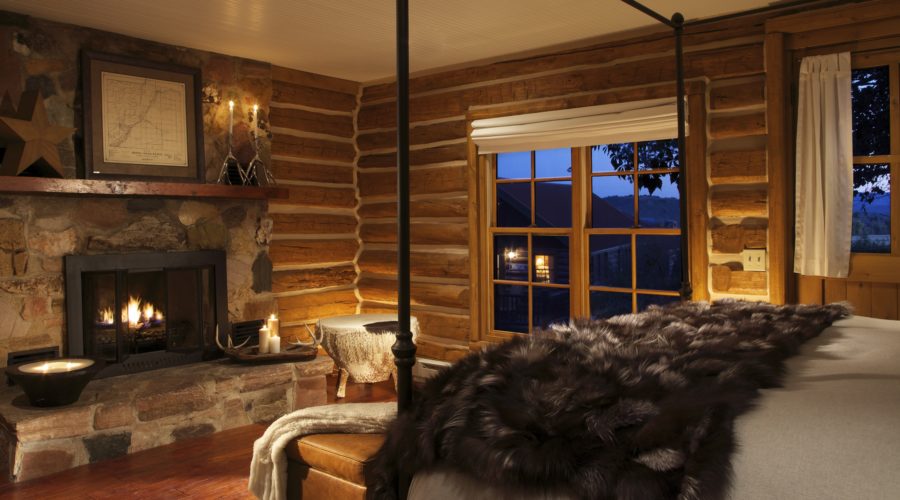 Inside a room at Brush Creek Ranch, where the resort offers great Thanksgiving couples getaways